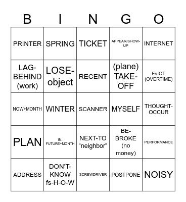 SN unit 8, Sections 1, 2 (1-10), 6, 7, 8 Bingo Card