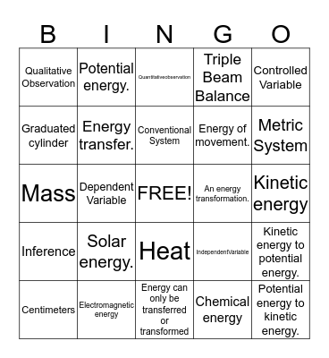 Review: Units 1 and 2 Bingo Card