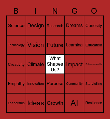 TEDxICEAS Bingo Card