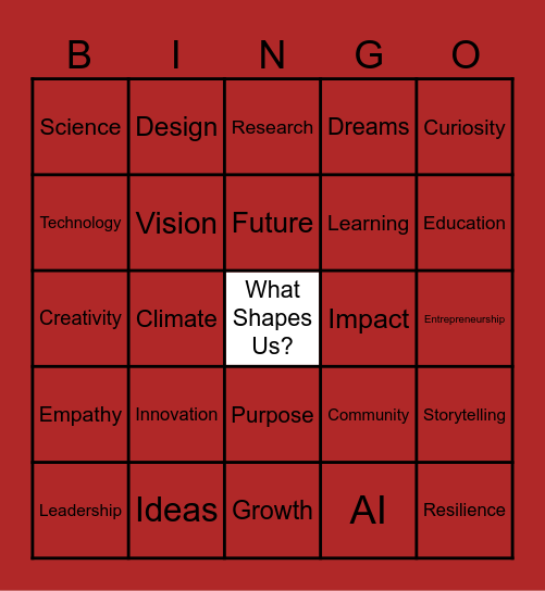 TEDxICEAS Bingo Card