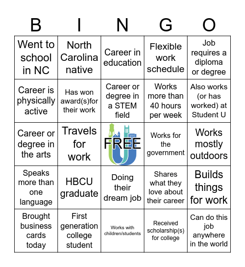 Career Day 2026 Bingo Card