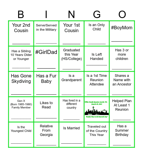 Find Someone Who... Bingo Card