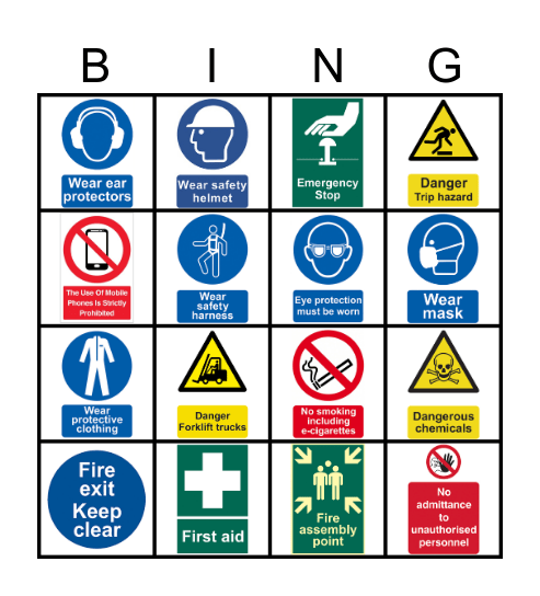 Workplace signs Bingo Card