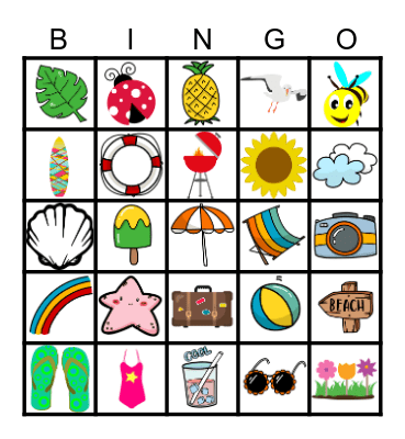 SUMMER Bingo Card