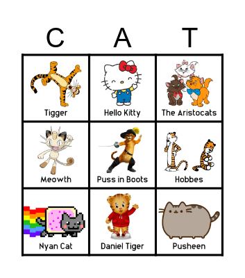 Cat Bingo Card