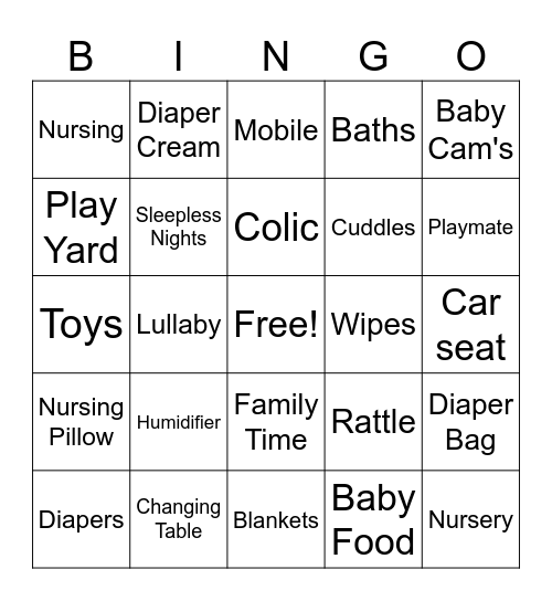 BABY BINGO Card