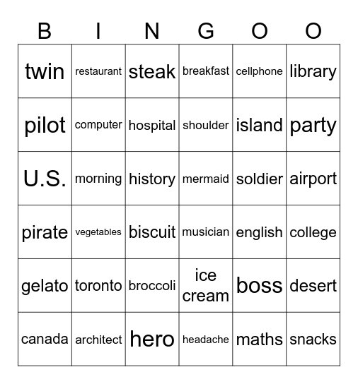 Bingo Card