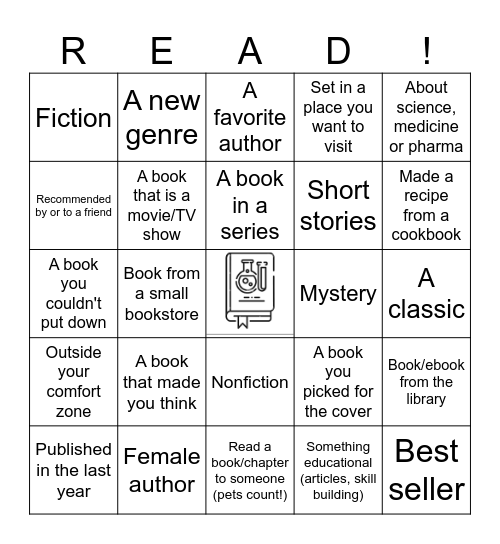 DCPH Book/Audiobook Bingo Card