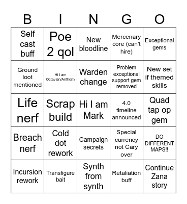 3.29 Poe bingo Card