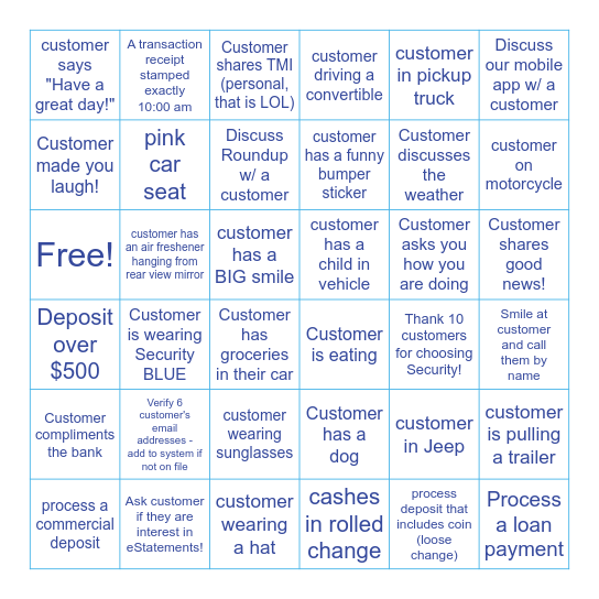 National Drive-Thru Day BINGO! Bingo Card