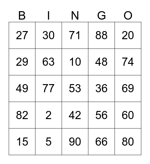 St.-Pol's Bingo Card