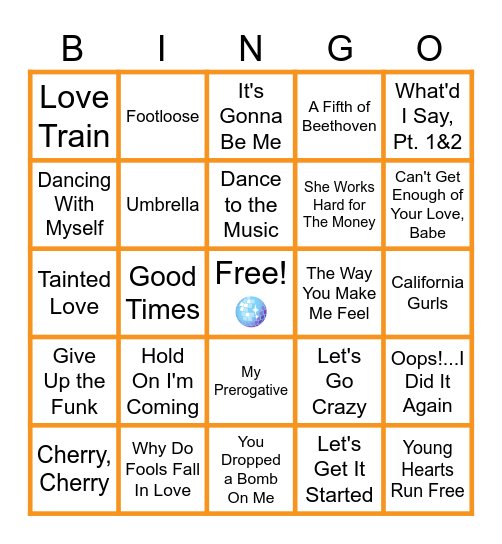 MUSIC BINGO at the Ann Arbor Eagles!  Let's DANCE!💃🕺 Bingo Card