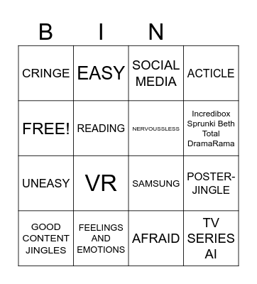20 Cards Bingo Card