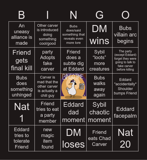 The Devil's Due S2 E12.2 | Hunting in the Depths (part 2) Bingo Card
