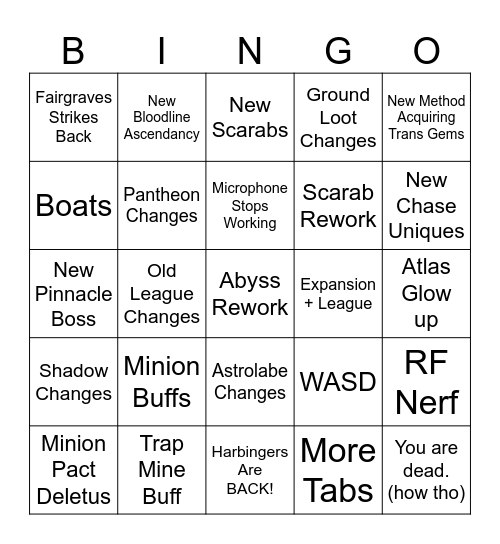 3.29 Bingo Card