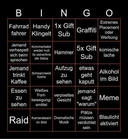 Doku Donnerstag Bingo Card