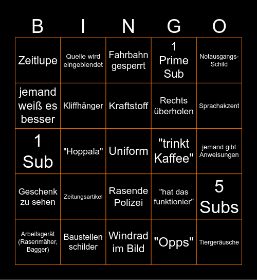 Doku Donnerstag Bingo Card