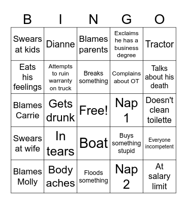 G BingO Card