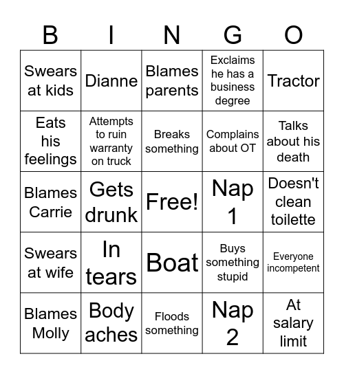 G BingO Card