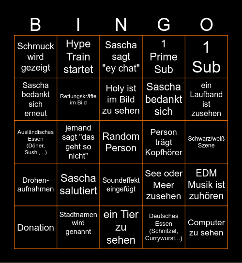 Doku Donnerstag Bingo Card