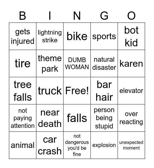 Lucky People Bingo Card