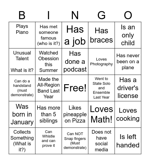 JFIB Bingo Card