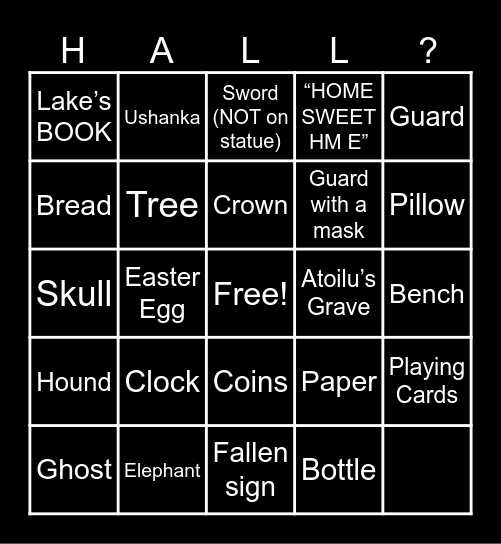 THE HALL BINGO Card