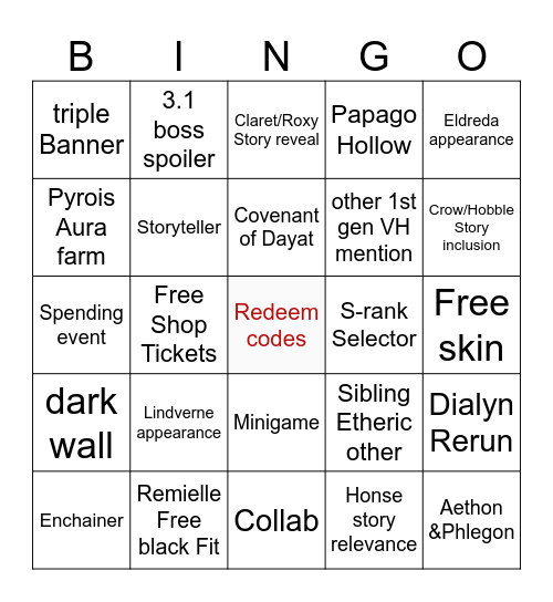 LIVESTREAM 3.1 Bingo Card