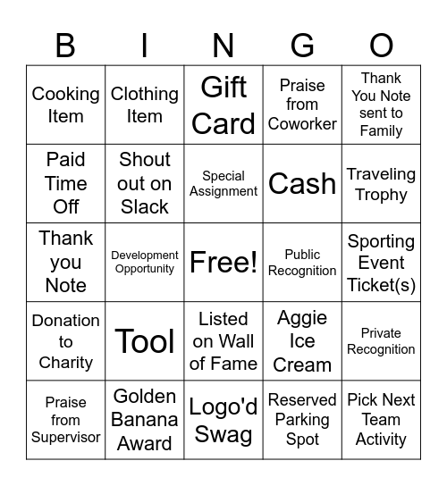 R+ BINGO Card