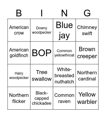 Binger bingo - go for birdie Bingo Card