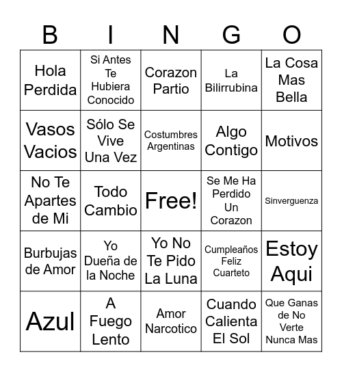 Cumple Flor Bingo Card