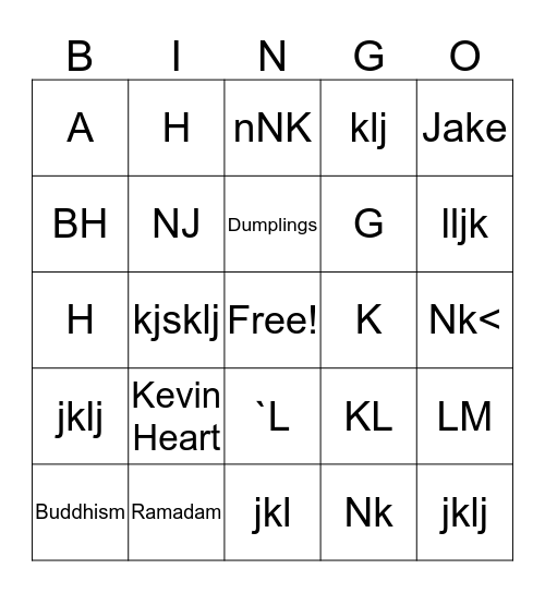 Diversity Bingo  Bingo Card