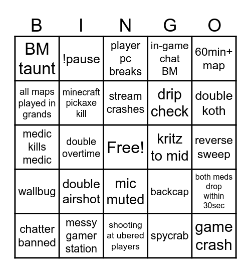 RGL LAN 2026 Bingo Card