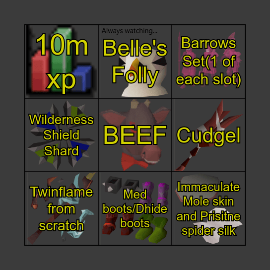 Board #1 - Easy Bingo Card