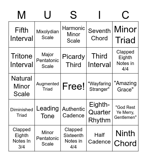 Camp Theory Bingo Card