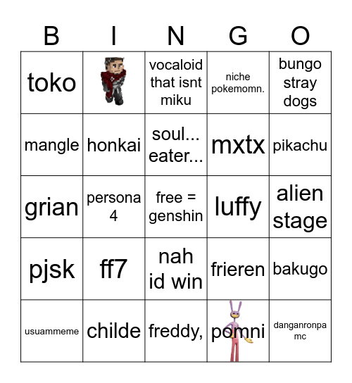 metrocon bingo Card