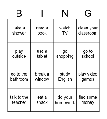 Did you…today? Bingo Card