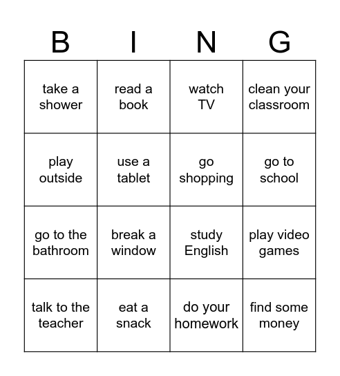 Did you…today? Bingo Card