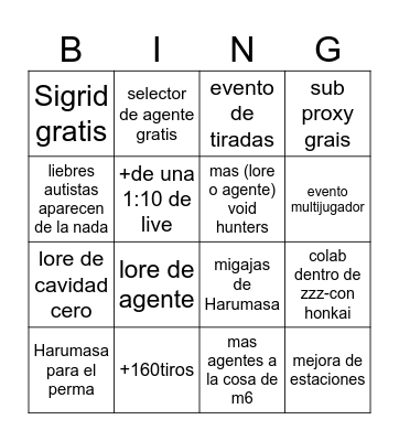 aniversario-live de zzz Bingo Card