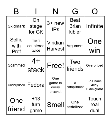 Magiccon Bingo Card