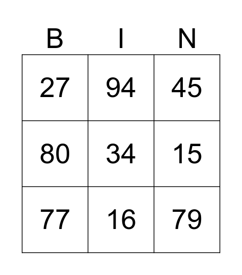 BINGO MUSICAL 2026 Bingo Card
