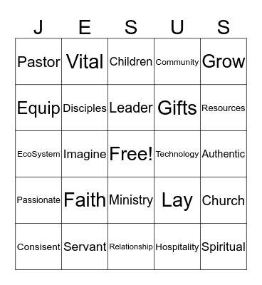 HOOVER HEALTHY CONGREGATIONS Bingo Card