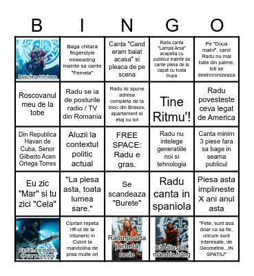 Bosquito Bingo Card Bingo Card