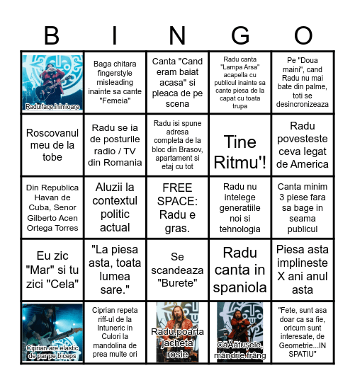 Bosquito Bingo Card Bingo Card