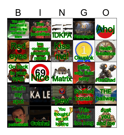 Coincident Doom Bingo Card