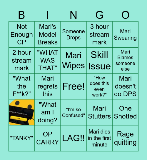 Nebulon Raid Stream Bingo!!! Bingo Card