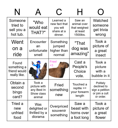 Alison's Birthday Fair Bingo '26 Bingo Card