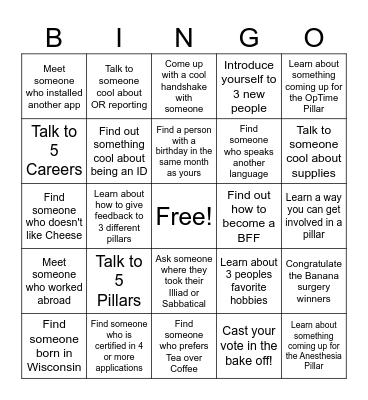 IS Retreat Bingo Card