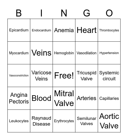 Chapter 26 Bingo Card