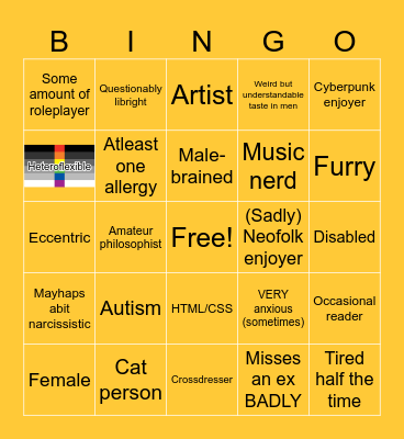 How much art thou meee? Bingo Card